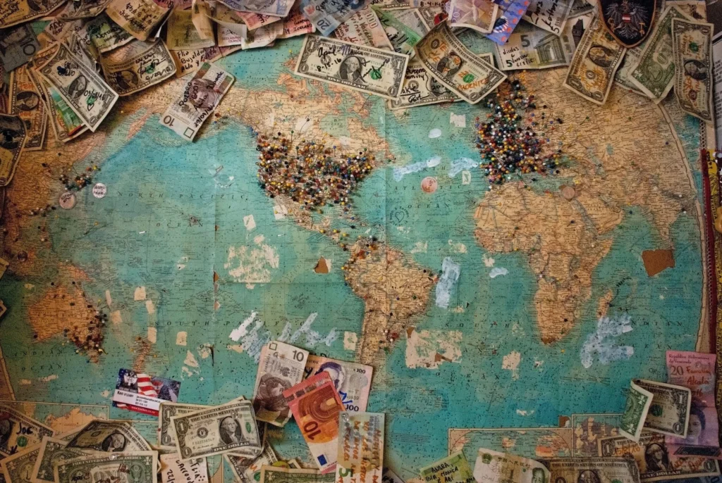 Money on Map
