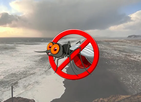 Mosquito free logo - Iceland Background