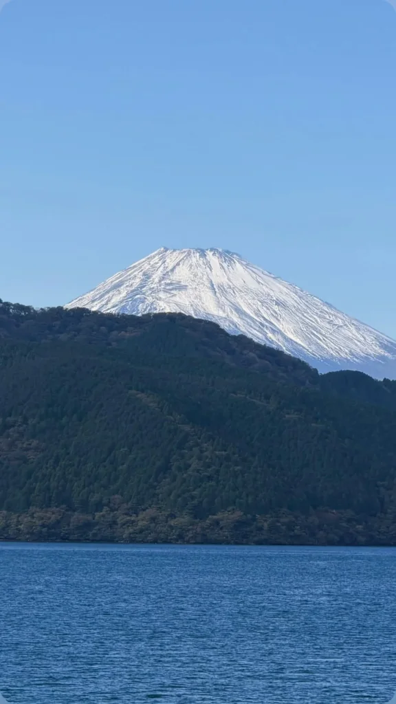 Mount Fuji with snow on top in October