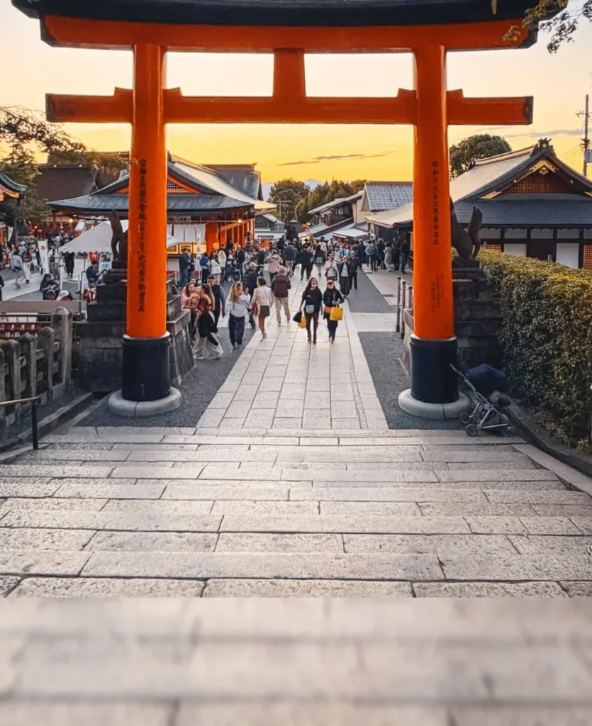 The big torii at the entrance to Fushimi Inari, Kyoto