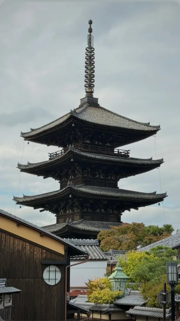 Yasaka Pagoda among the rooftops of Higashiyama, Kyoto