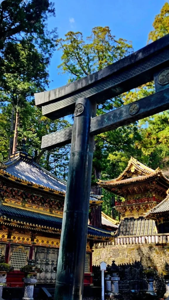 The bronze torii at Toshogu shrine in Nikko