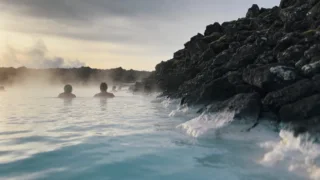 Warm water and steam at the Blue Lagoon