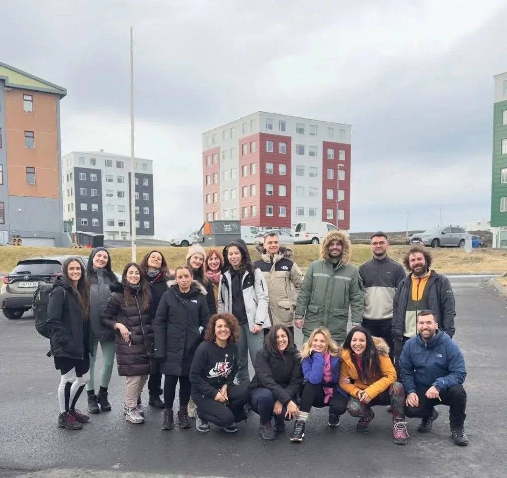 The group in Reykjavik on day one