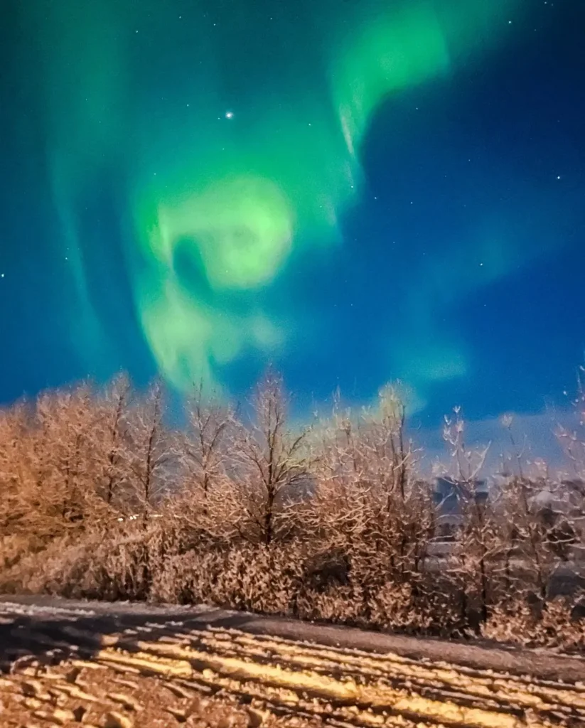 Northern lights above Hofn